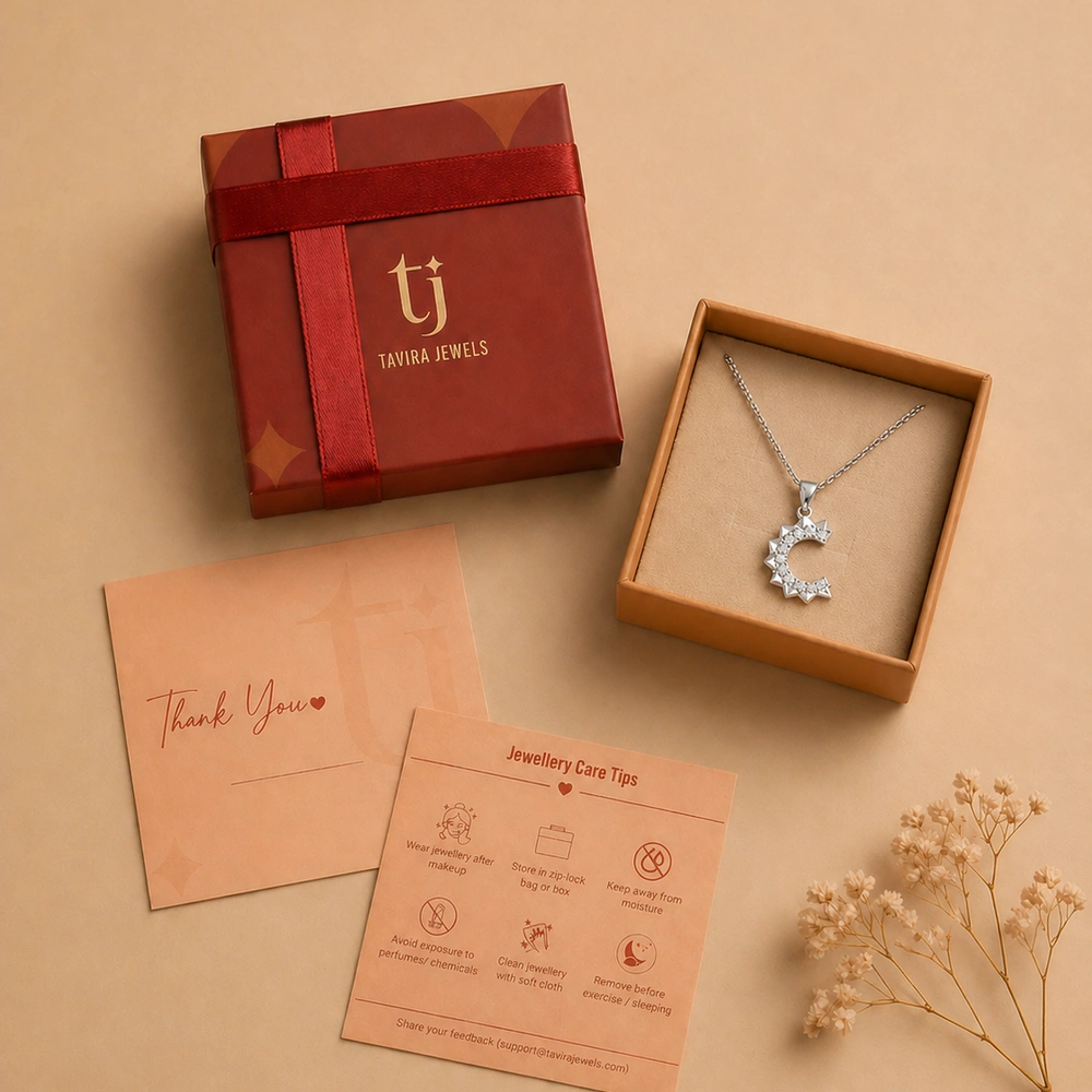 Tavira 92.5 Silver Soorajmukhi moissanite pendant - Fresh Eggless Cake Delivery | TF Cakes (View 2)